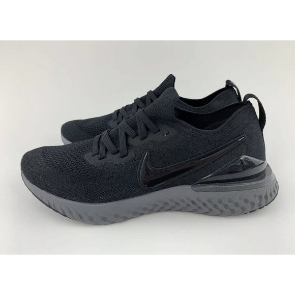 Nike Epic React Flyknit 2 Black Anthracite Men's Running Shoes Gray - Picture 10 of 11